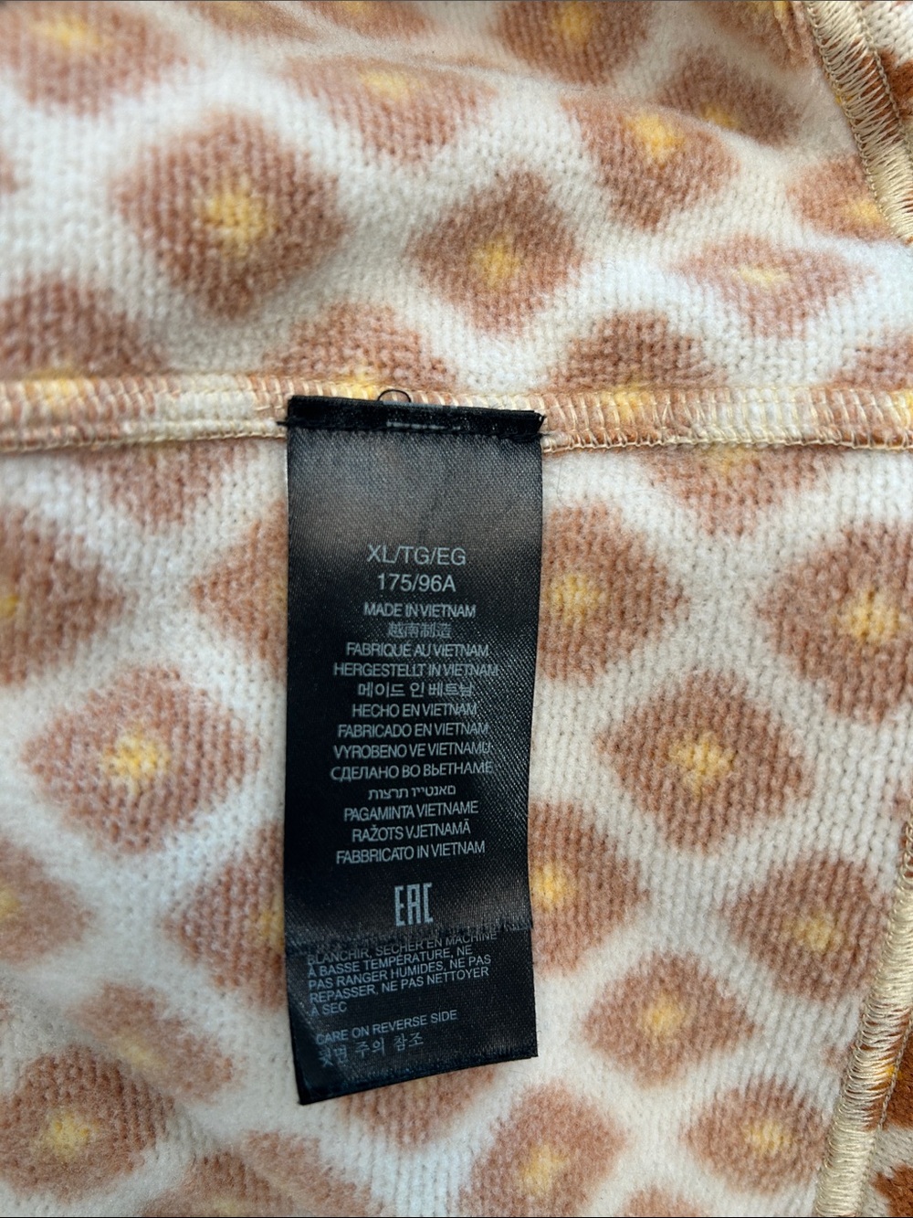 Marmot Cream & Rust Diamond Knit Half-Zip Pullover XL - Picture 6 of 6